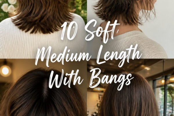 10 Soft Medium Length Haircuts For Thick Hair With Bangs