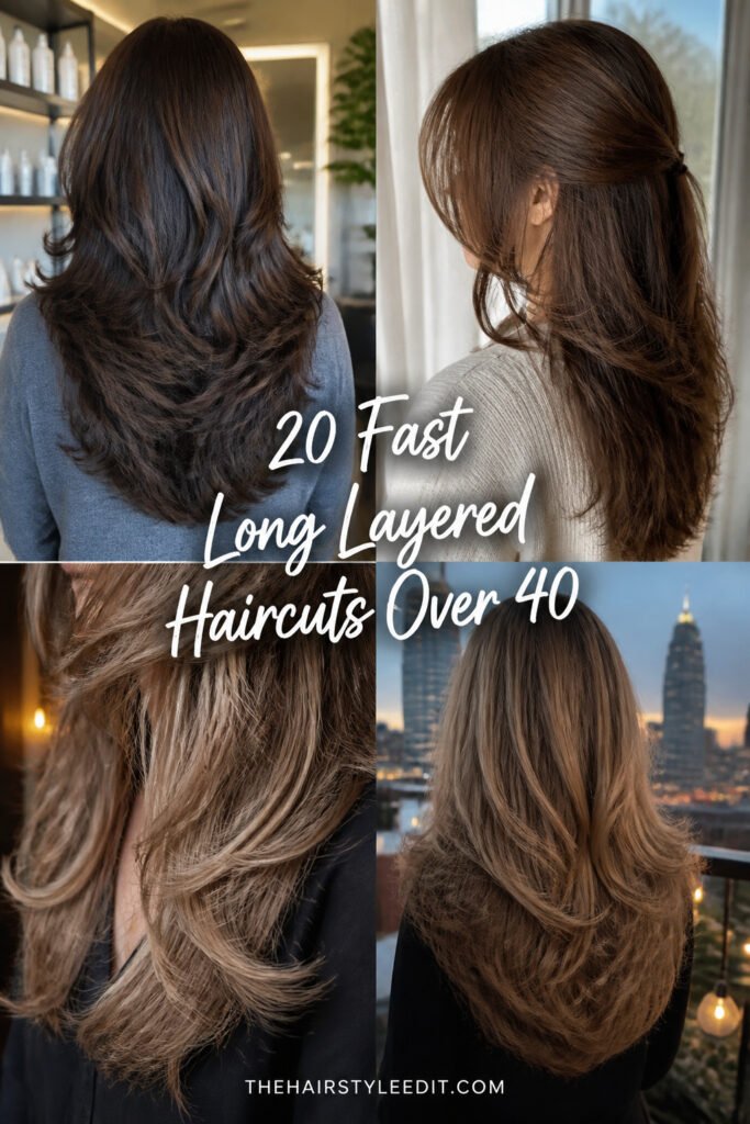 20 Fast Long Layered Haircuts For Women Over 40