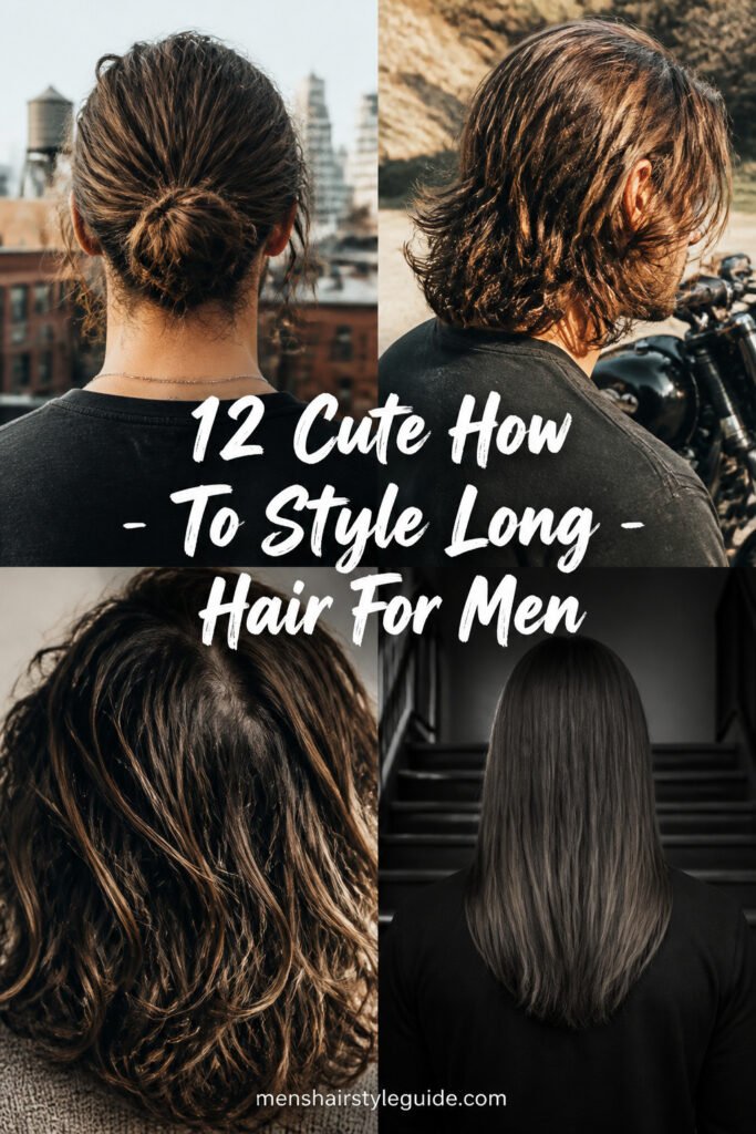 12 Cute How To Style Long Hair For Men
