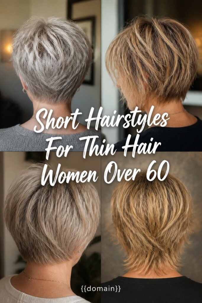 Short Hairstyles For Thin Hair Women Over 60 (Real Examples)
