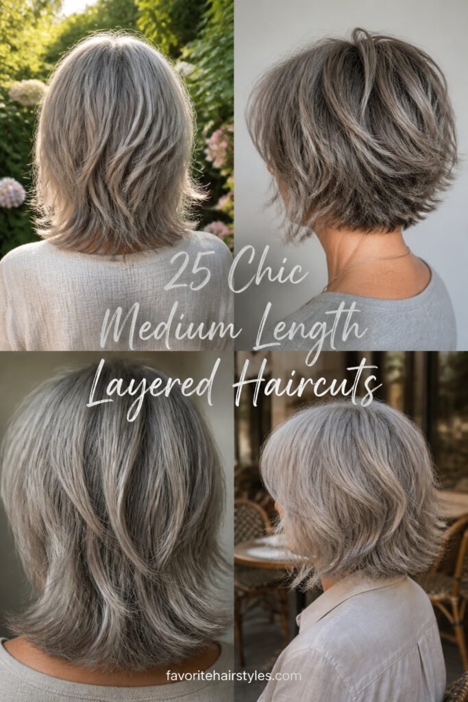 25 Chic Medium Length Layered Haircuts For Women Over 70