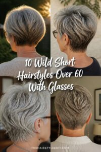 10 Wild Short Hairstyles Over 60 With Glasses And Round Face