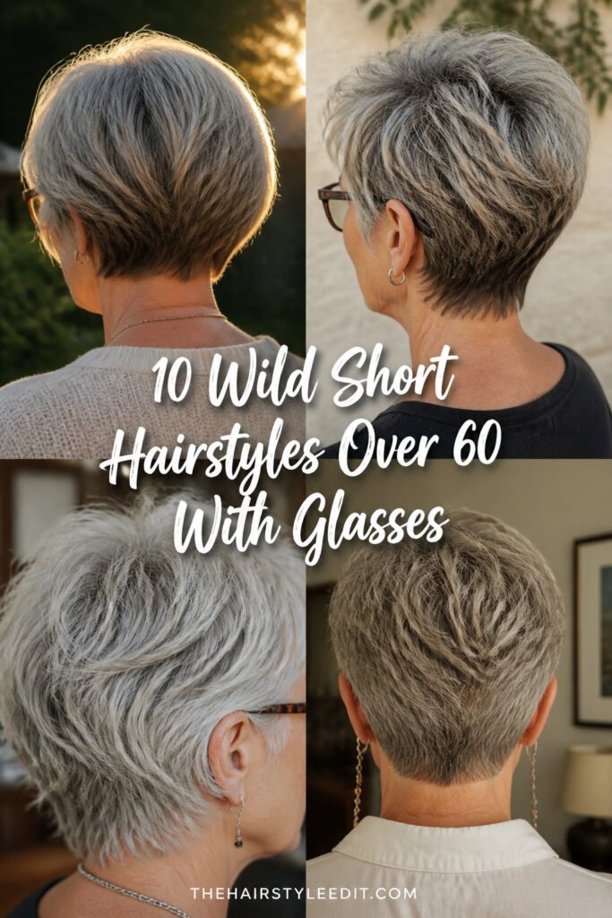 10 Wild Short Hairstyles Over 60 With Glasses And Round Face