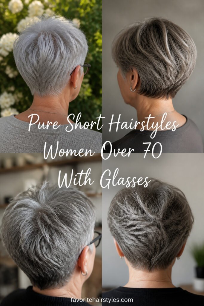 12 Pure Short Hairstyles For Women Over 70 With Glasses