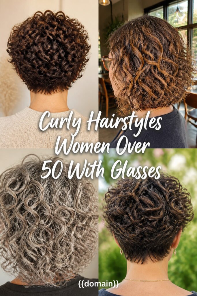 Curly Hairstyles For Women Over 50 With Glasses (Real…