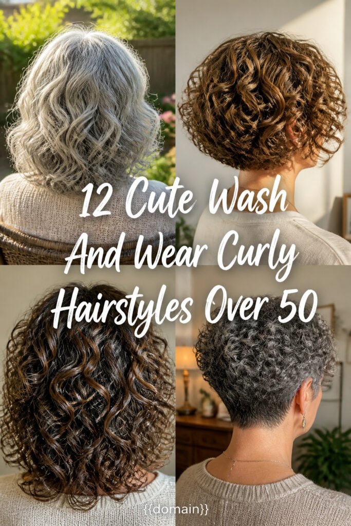 12 Cute Wash And Wear Curly Hairstyles For Women Over 50