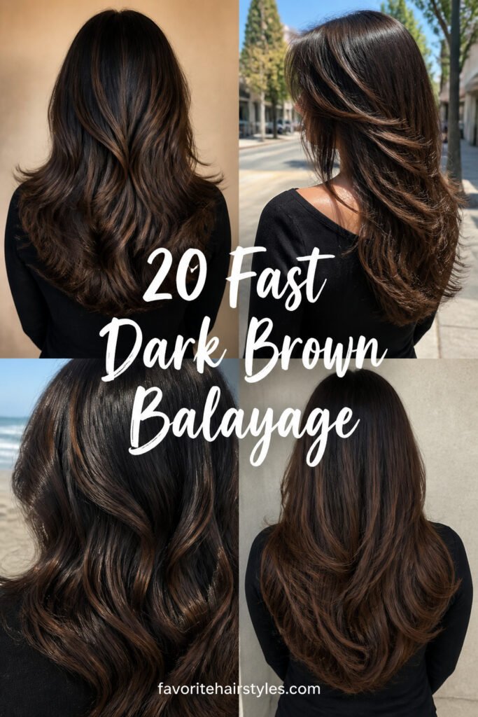 20 Fast Dark Brown Balayage On Black Hair