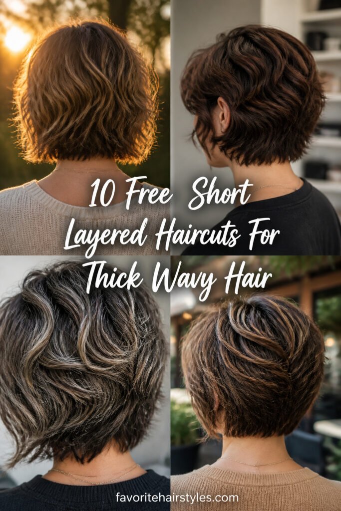 10 Free Short Layered Haircuts For Thick Wavy Hair