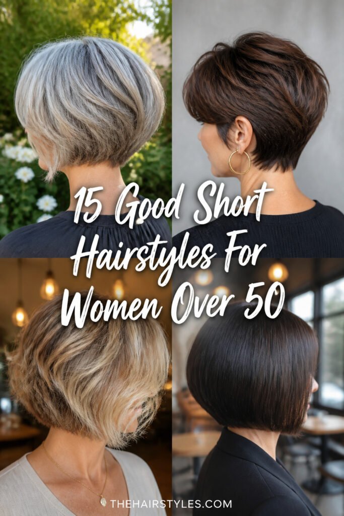 15 Good Short Hairstyles For Women Over 50 With Bangs