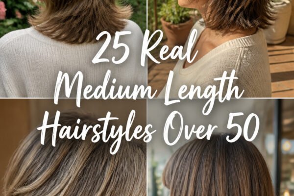 25 Real Medium Length Hairstyles For Women Over 50 With…