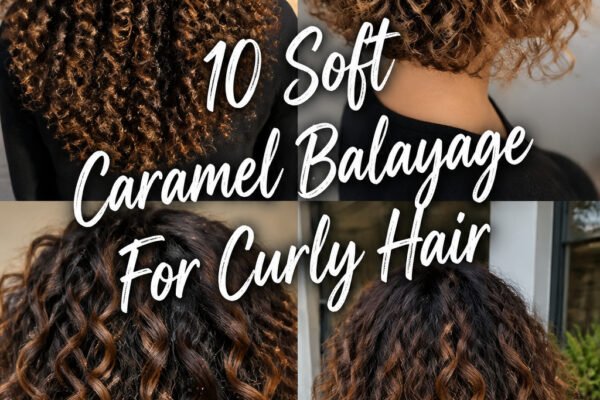 10 Soft Caramel Balayage For Curly Hair