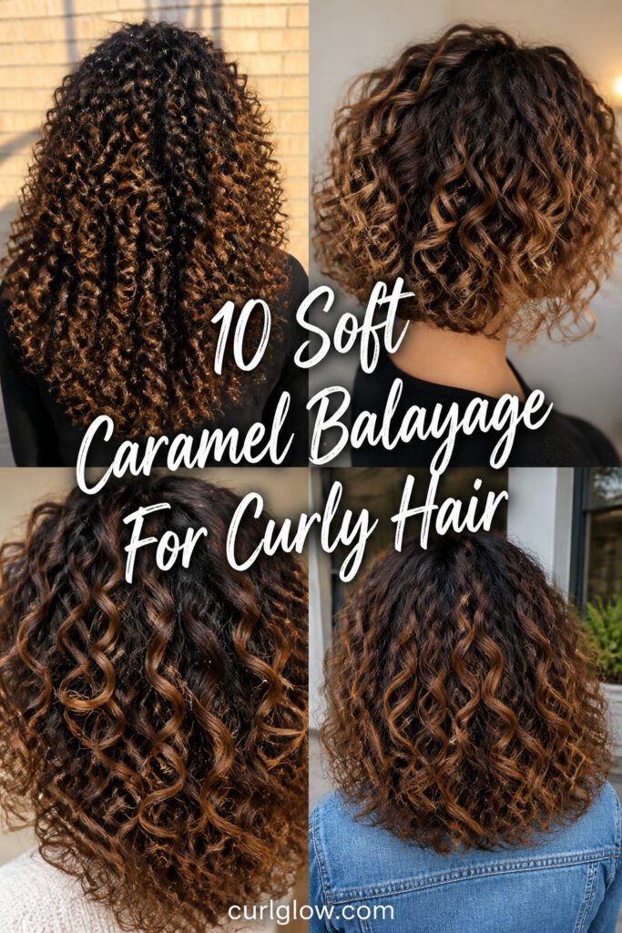 10 Soft Caramel Balayage For Curly Hair