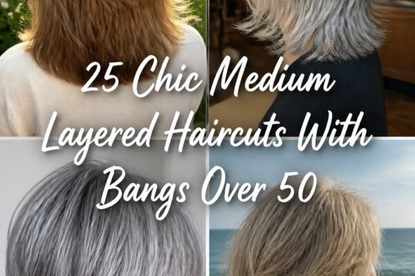 25 Chic Medium Layered Haircuts With Bangs Over 50