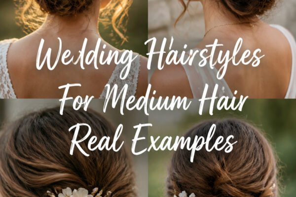 Wedding Hairstyles For Medium Hair (Real Examples)
