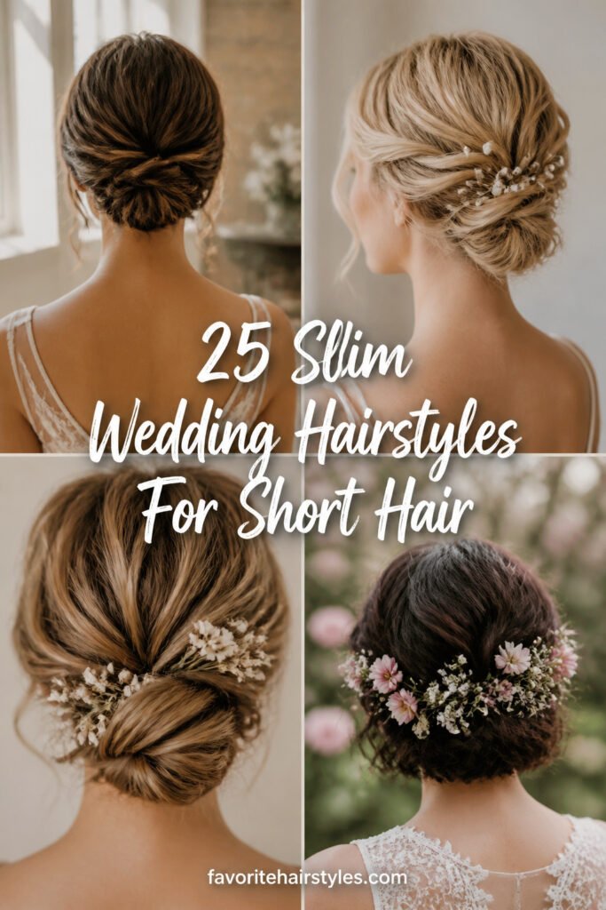 25 Slim Wedding Hairstyles For Short Hair