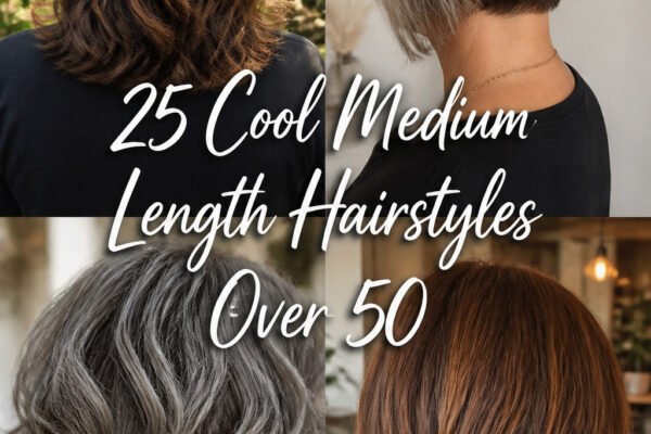 25 Cool Medium Length Hairstyles For Women Over 50 With…