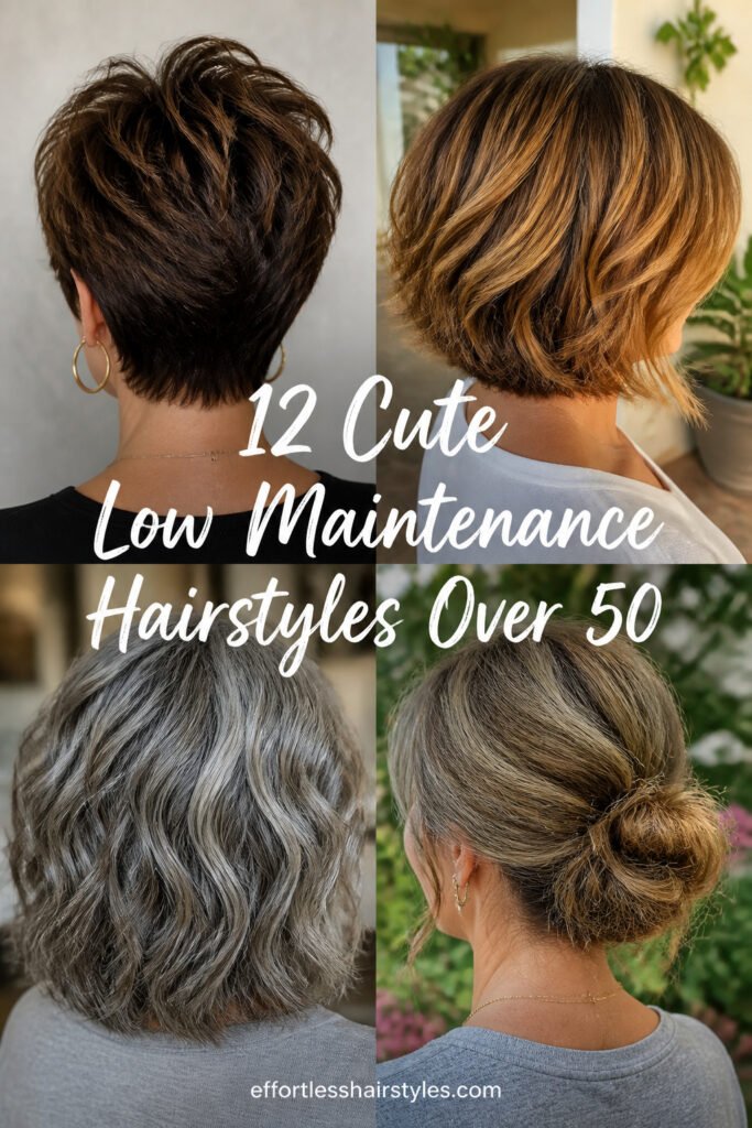 12 Cute Low Maintenance Hairstyles For Women Over 50…