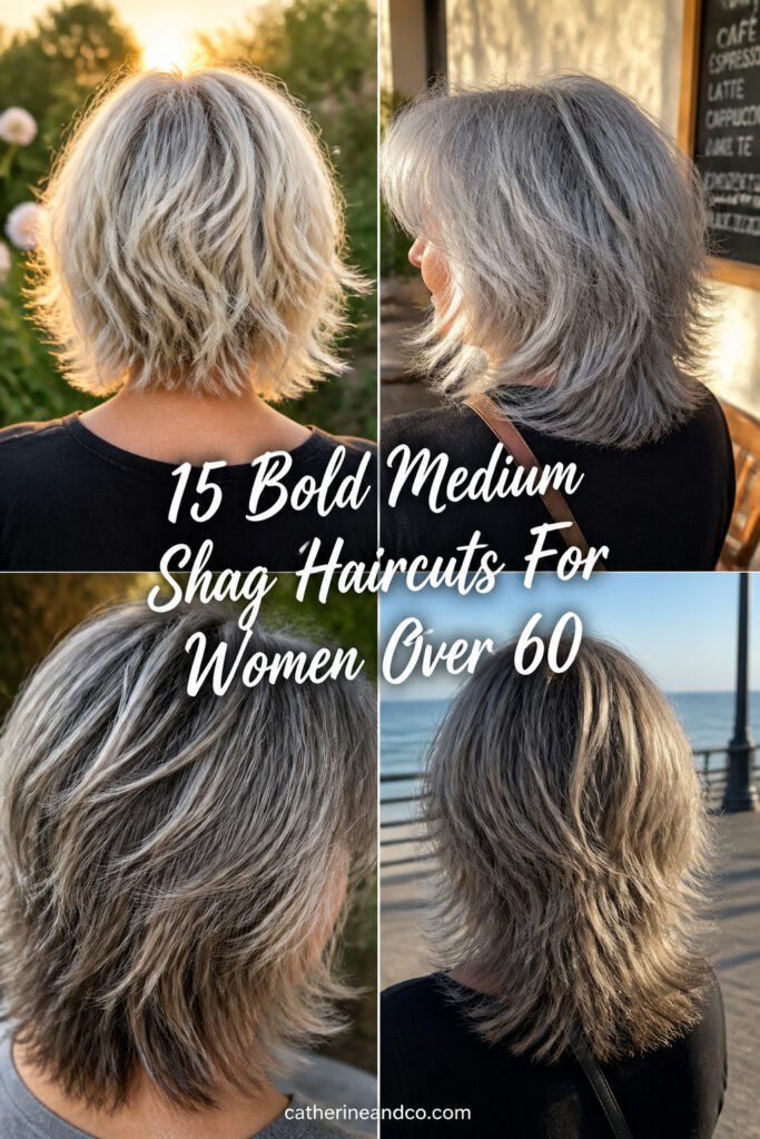 15 Bold Medium Shag Haircuts For Women Over 60