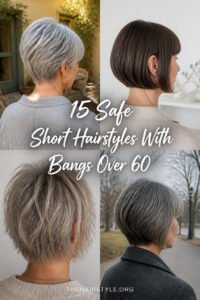 15 Safe Short Hairstyles For Women Over 60 With Bangs
