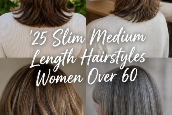 25 Slim Medium Length Hairstyles For Women Over 60 With…