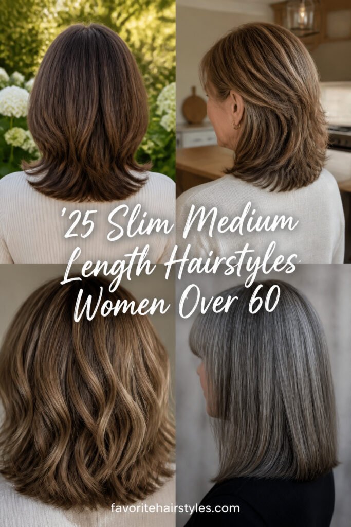 25 Slim Medium Length Hairstyles For Women Over 60 With…