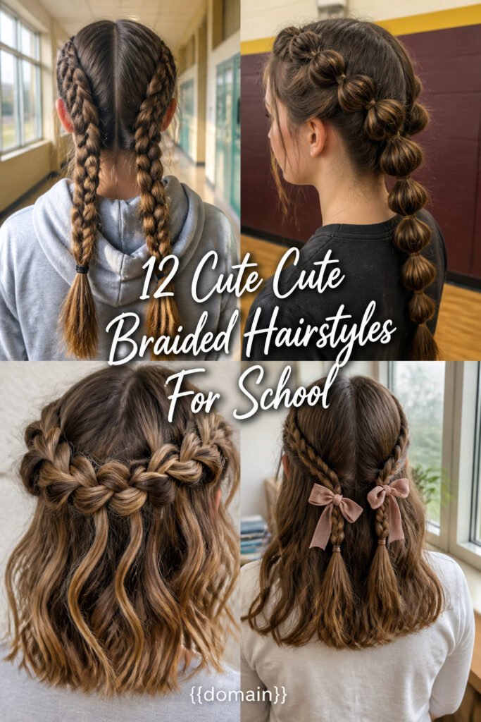 12 Cute Cute Braided Hairstyles For School