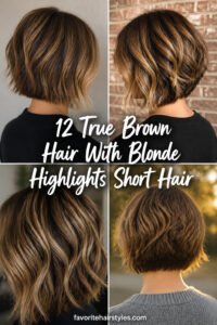 12 True Brown Hair With Blonde Highlights For Short Hair