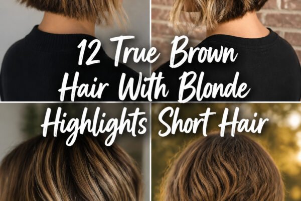 12 True Brown Hair With Blonde Highlights For Short Hair