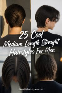 25 Cool Medium Length Straight Hairstyles For Men