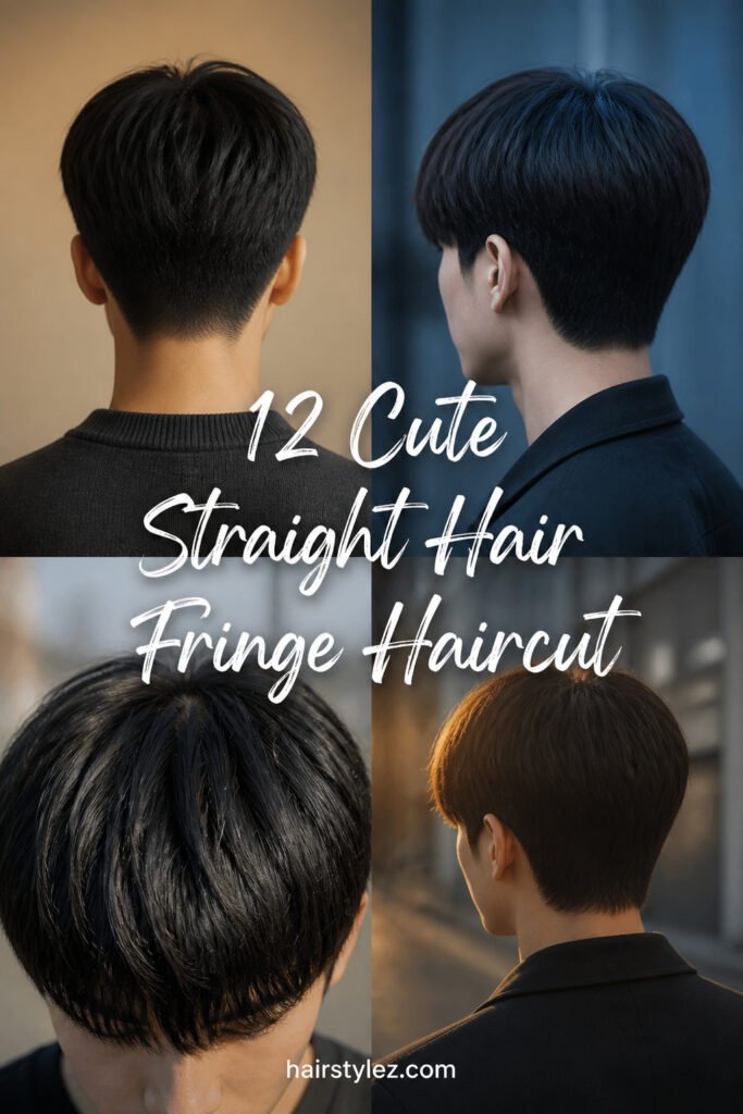 12 Cute Straight Hair Fringe Haircut For Men