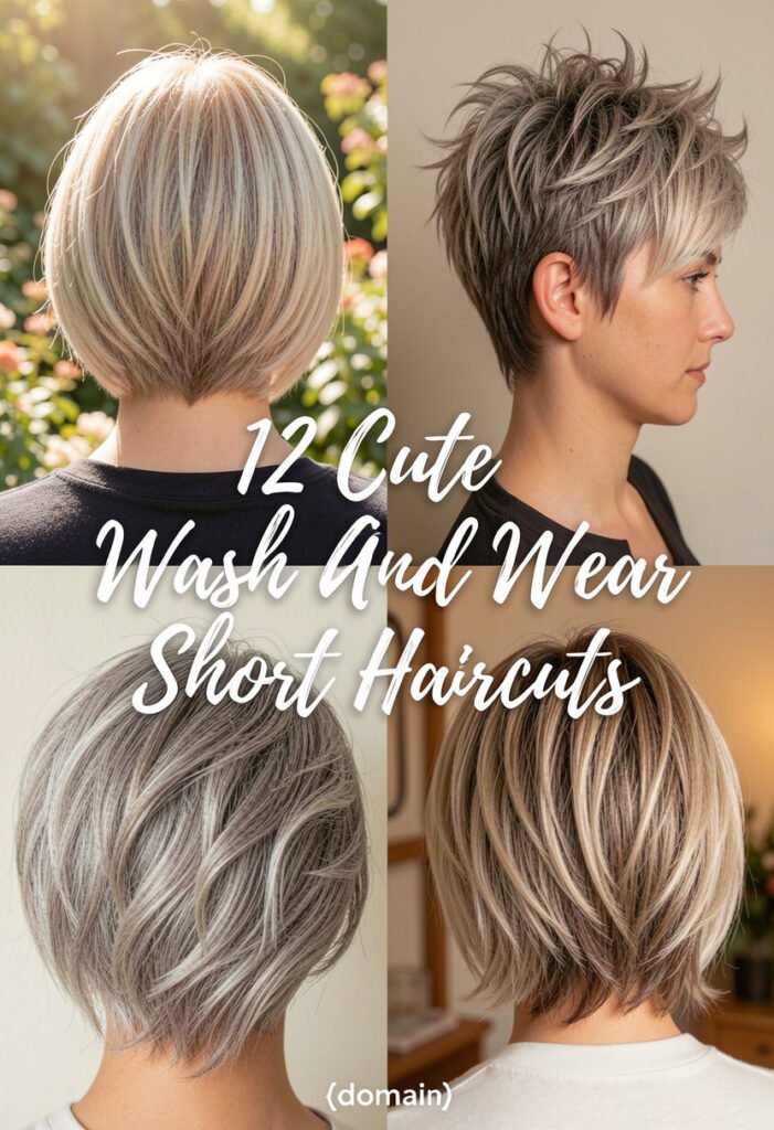 12 Cute Wash And Wear Short Haircuts For Fine Hair Over 50