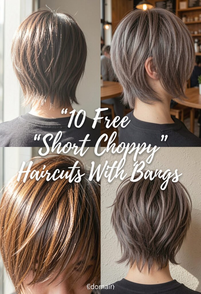 10 Free Short Choppy Haircuts With Bangs