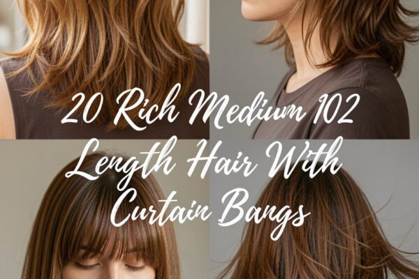 20 Rich Medium Length Hair With Curtain Bangs