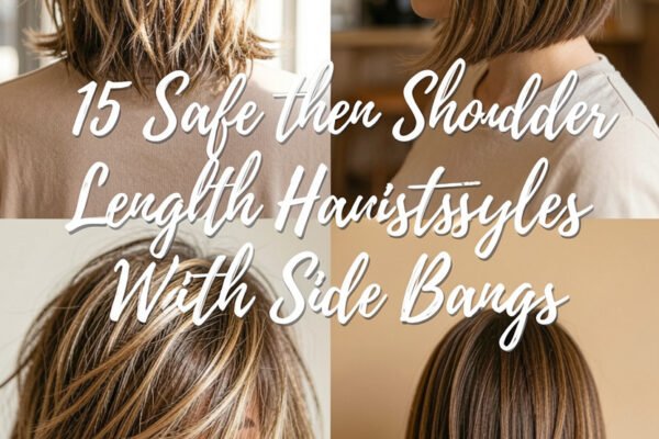 15 Safe Shoulder Length Hairstyles With Side Bangs