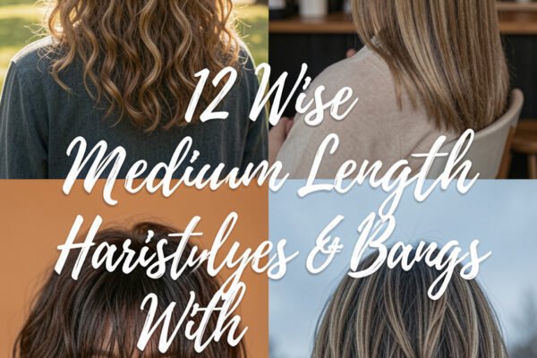 12 Wise Medium Length Hairstyles With Bangs For Round Face