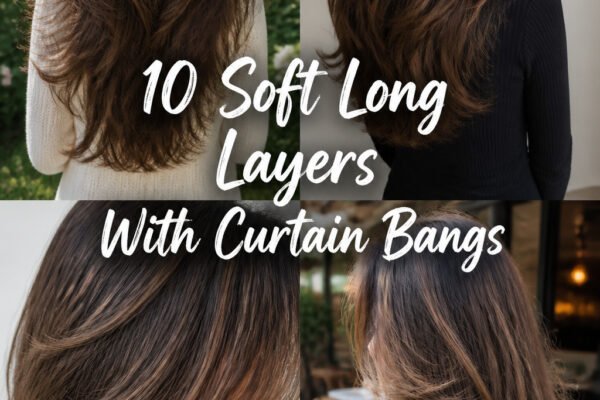 10 Soft Long Layers With Curtain Bangs