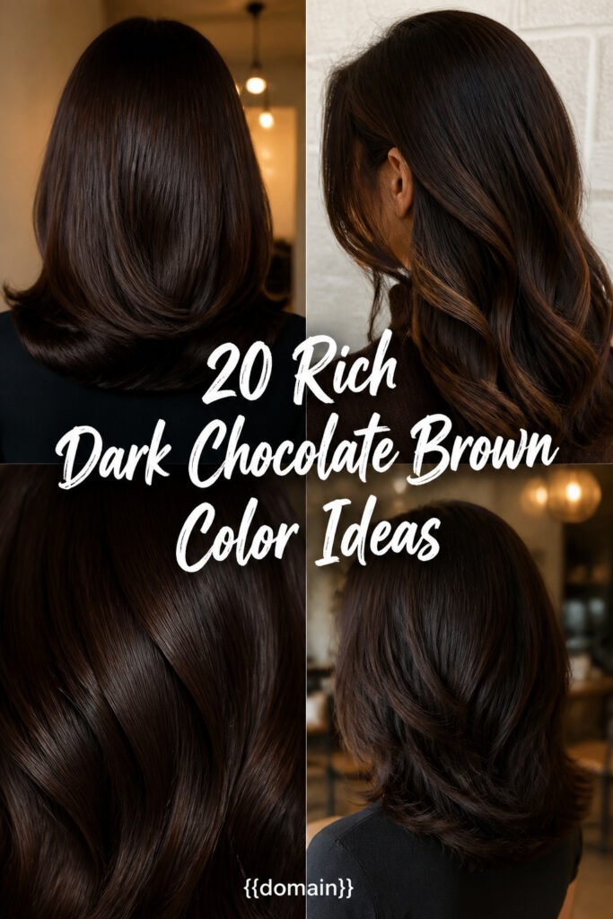 20 Rich Dark Chocolate Brown Hair Color Ideas