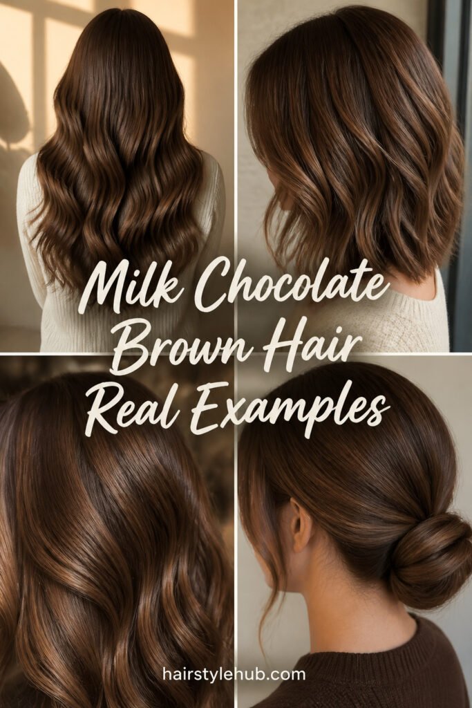 Milk Chocolate Brown Hair Color (Real Examples)