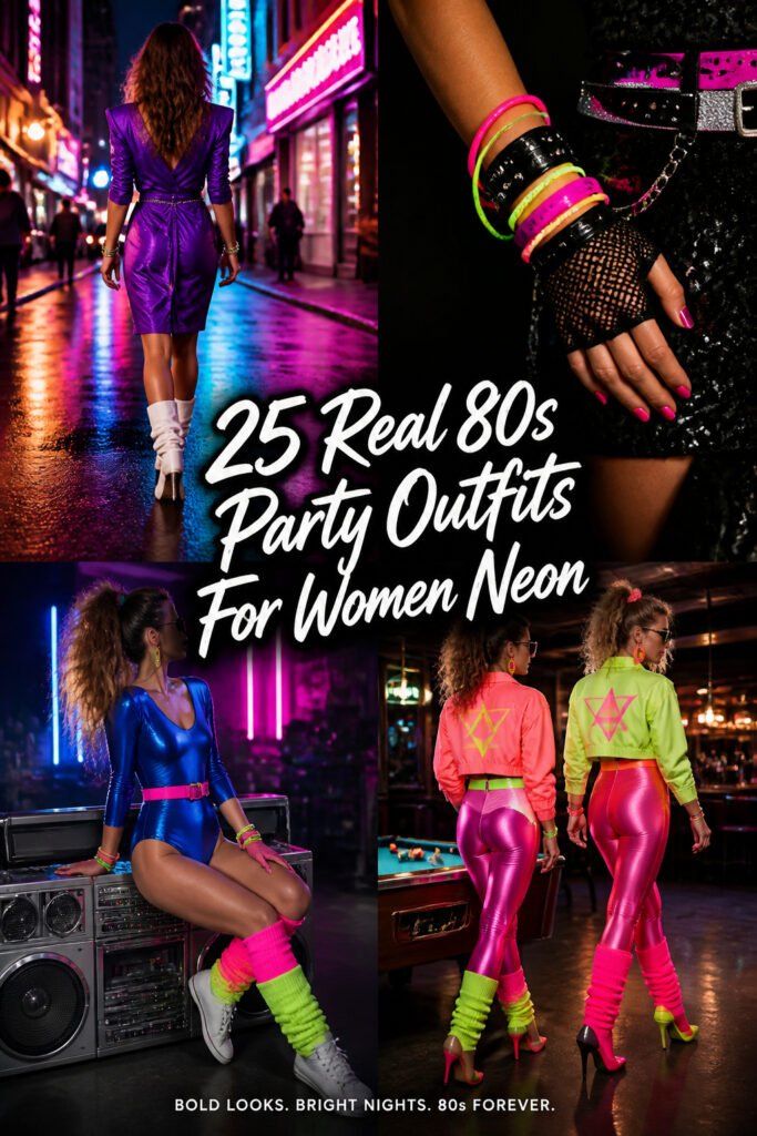 25 Real 80s Party Outfits For Women Neon