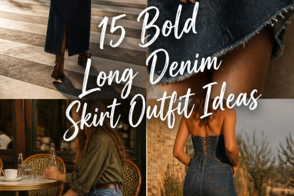 15 Bold Long Denim Skirt Outfit Ideas