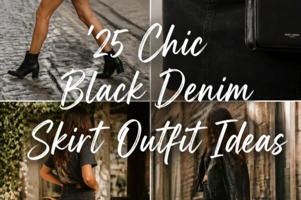 25 Chic Black Denim Skirt Outfit Ideas