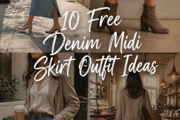 10 Free Denim Midi Skirt Outfit Ideas