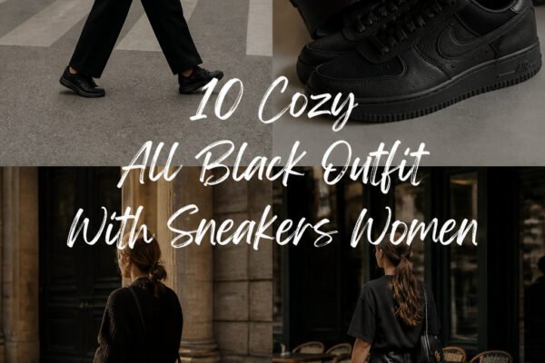 10 Cozy All Black Outfit With Sneakers Women
