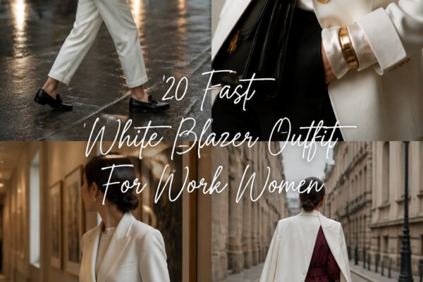 20 Fast White Blazer Outfit For Work Women