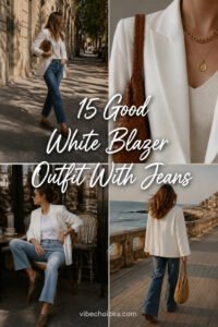 15 Good White Blazer Outfit With Jeans
