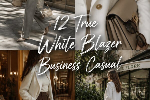 12 True White Blazer Business Casual Outfit