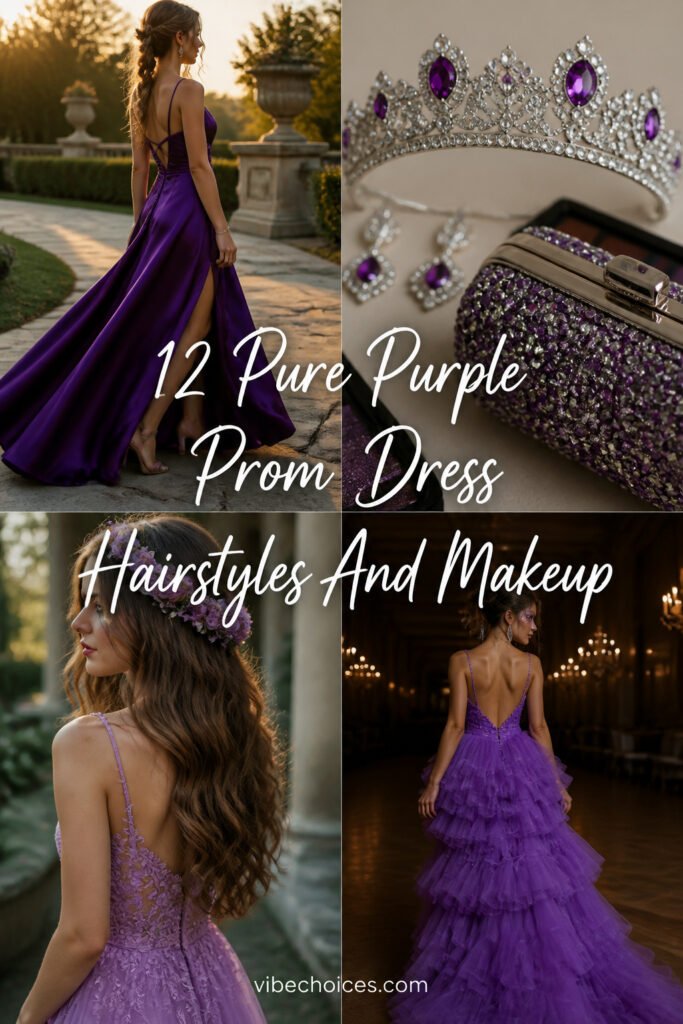 12 Pure Purple Prom Dress Hairstyles And Makeup