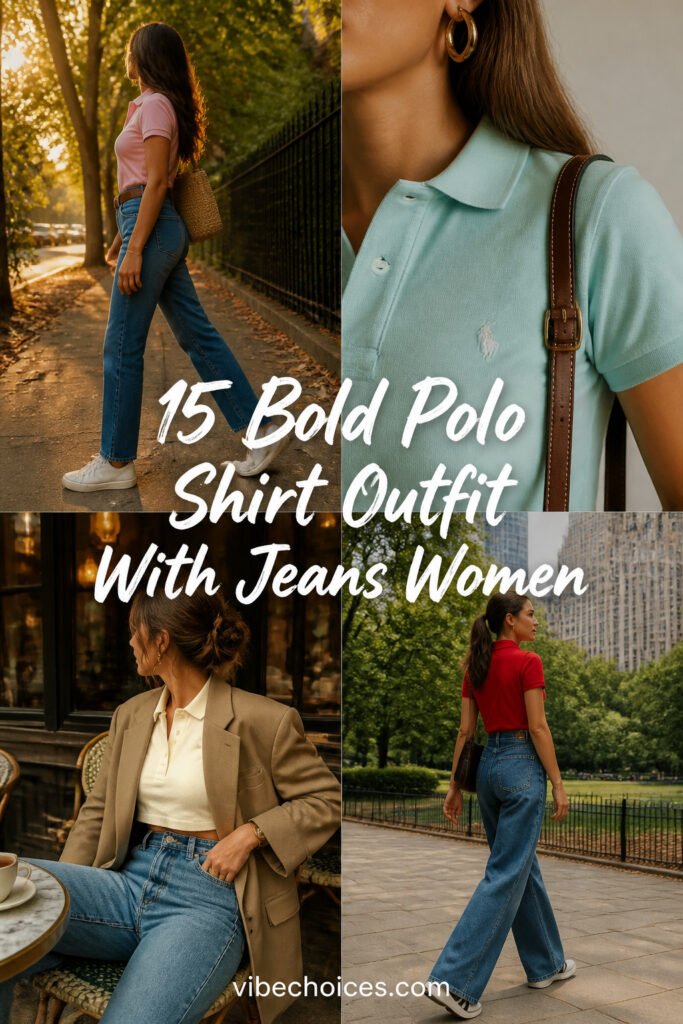 15 Bold Polo Shirt Outfit With Jeans Women