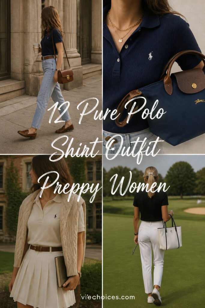 12 Pure Polo Shirt Outfit Preppy Women
