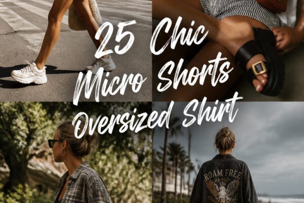 25 Chic Micro Shorts Outfit With Oversized Shirt